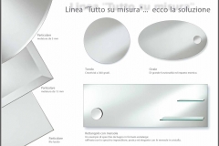 1 Specchi molati e a filo lucido con mensole e specchio ingranditore